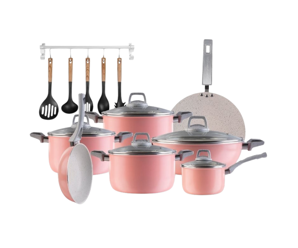 2 OllaBox Marble Mega Cookware Set-19 Pieces - Image 1