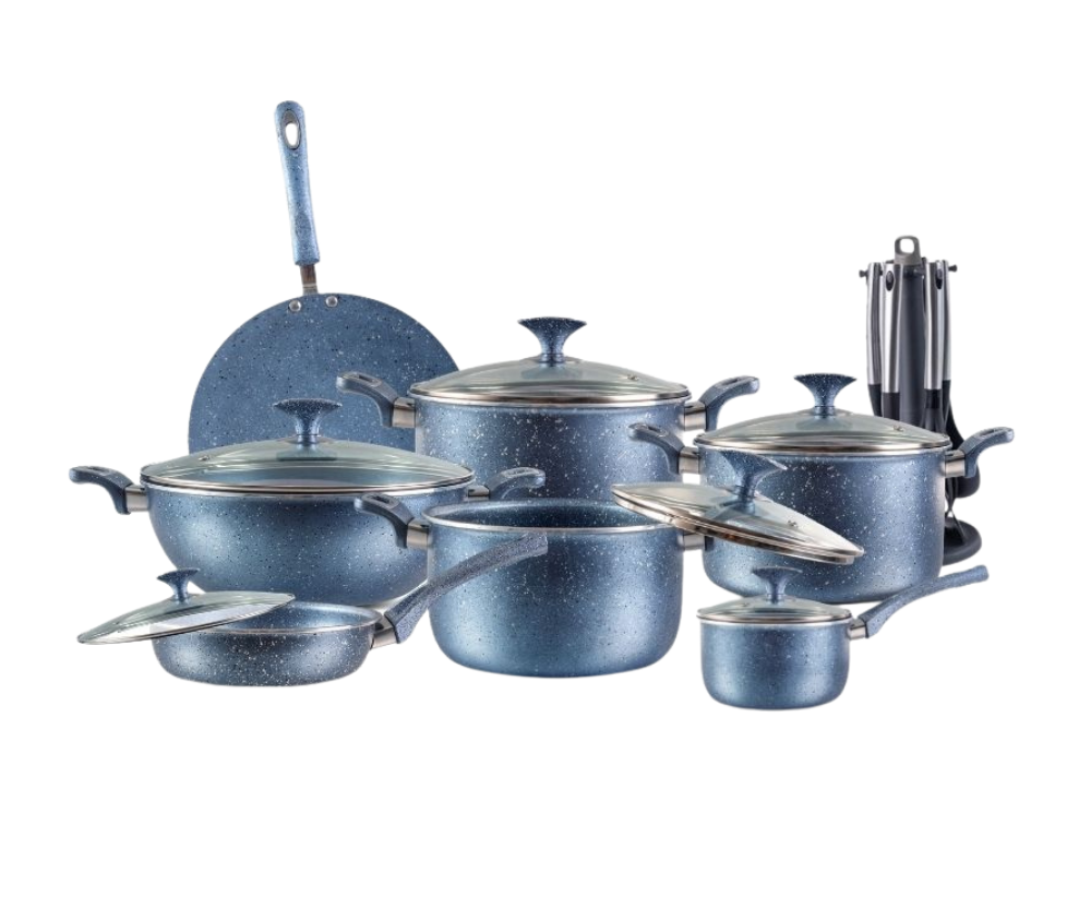 5 OllaBox Marble Elite Kitchen Set-21 Pieces - Image 1