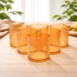 OllaBox Ribbed Amber Drinkware Set