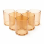 OllaBox Ribbed Amber Drinkware Set - Image 2